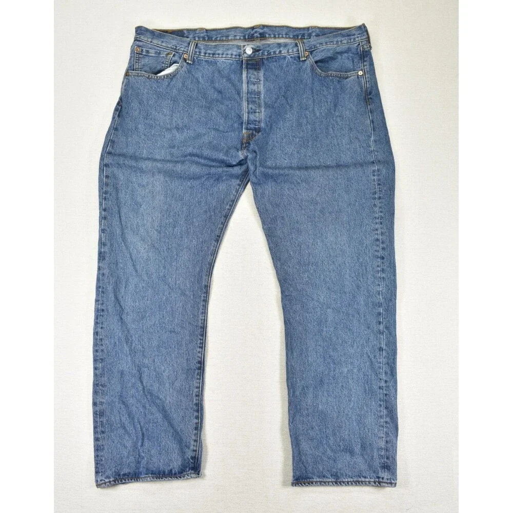 Levi's 501 Original Fit Button Fly Denim Jeans Blue Men's Size 44x30